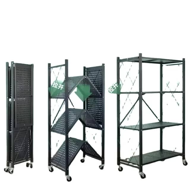 Étagère de Rangement 5 Niveaux Pliable – Gain de Place et Polyvalence