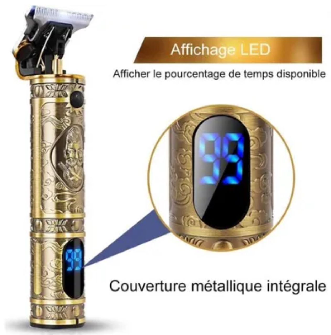 Tondeuse Électrique avec Écran LED - Précision et Confort