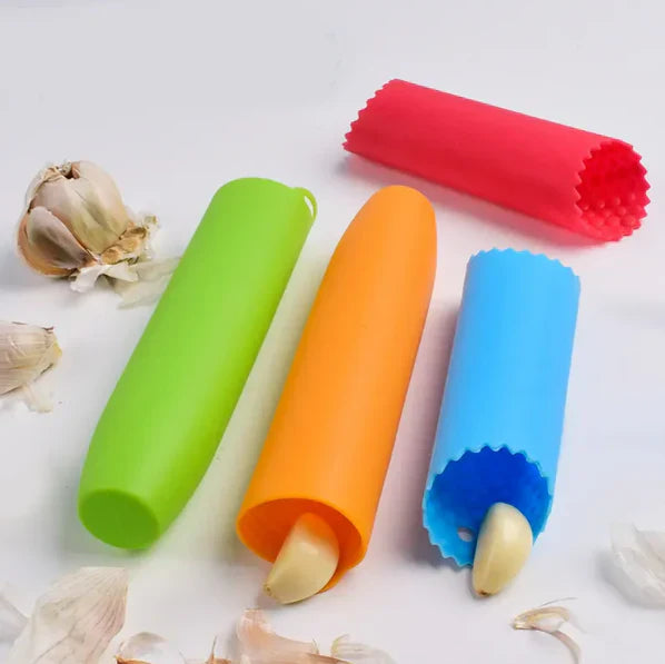 Éplucheur d'Ail en Silicone - Le Compagnon Indispensable de Votre Cuisine ! PACK DE 03