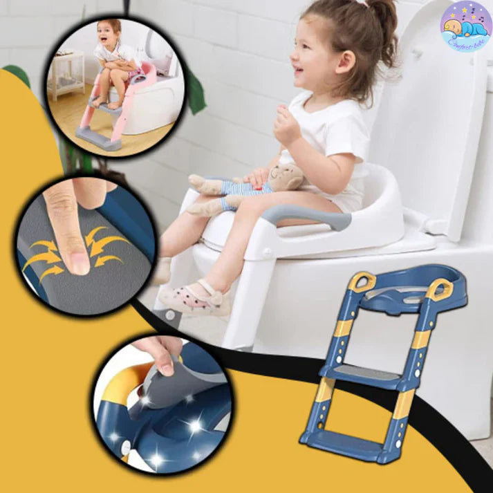 EASYSTEP™ | SIÈGE DE TOILETTE PLIABLE POUR ENFANT - 2 à 10 ans - PRO ( COULEUR GRISE UNIQUEMENT DISPONIBLE )